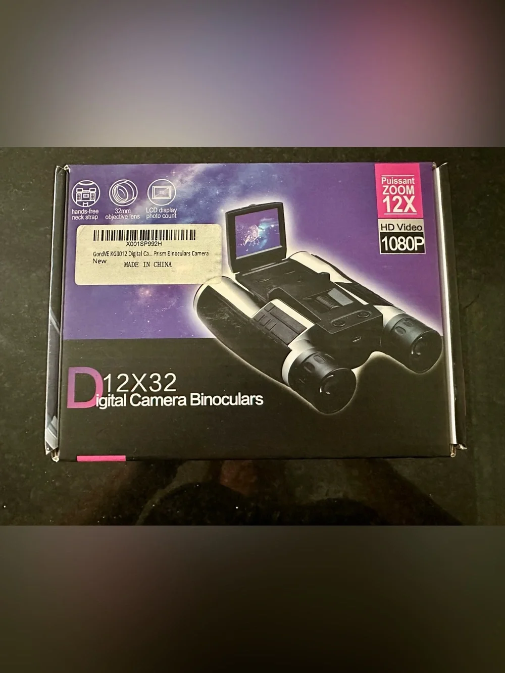 Sharper Image 12X Zoom Digital Camera Binoculars HD 1080P Video w/ Box & Manual